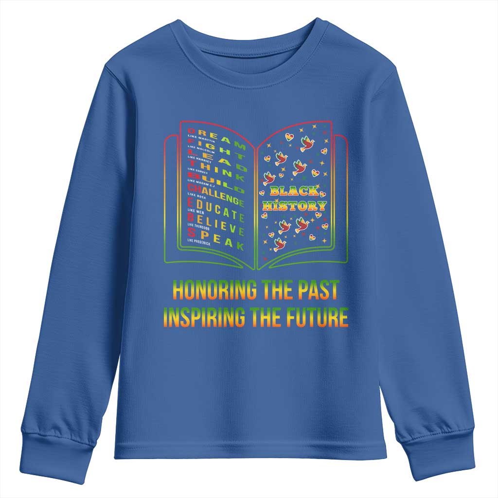 Black History Leaders Book Youth Sweatshirt African American History For Teachers - African Pride