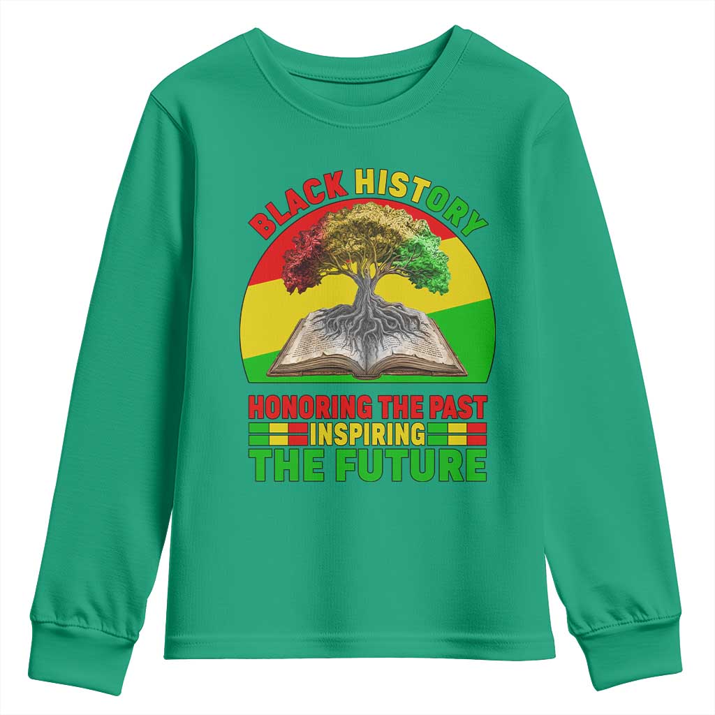 Black History Honoring The Past Inspiring The Future Youth Sweatshirt African American Pride - African Pride