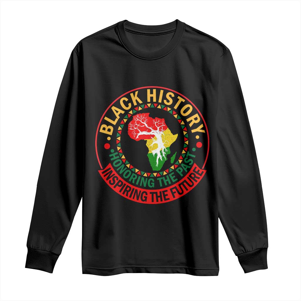Inspiring The Future Honoring The Past Long Sleeve Shirt African American Heritage - African Pride