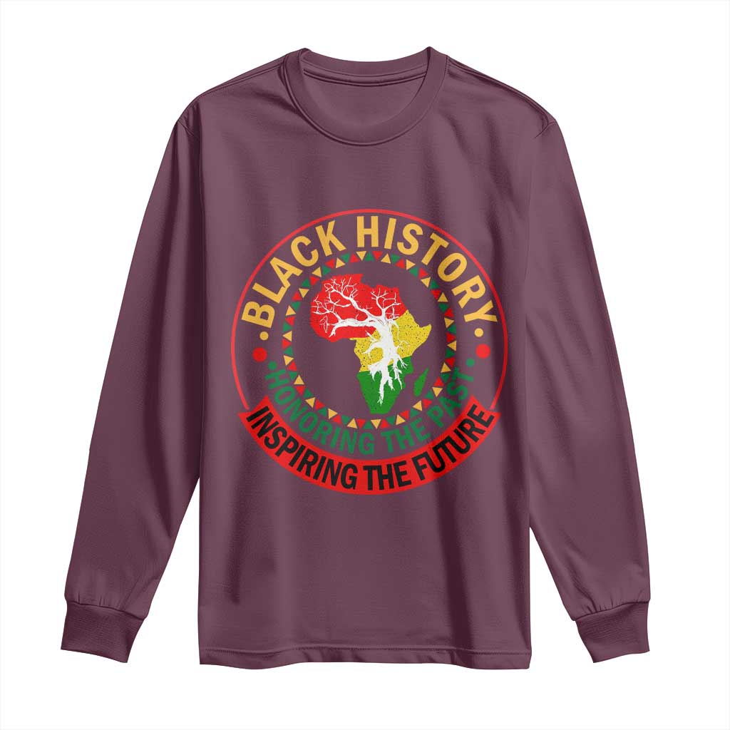 Inspiring The Future Honoring The Past Long Sleeve Shirt African American Heritage - African Pride