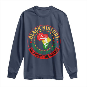 Inspiring The Future Honoring The Past Long Sleeve Shirt African American Heritage - African Pride