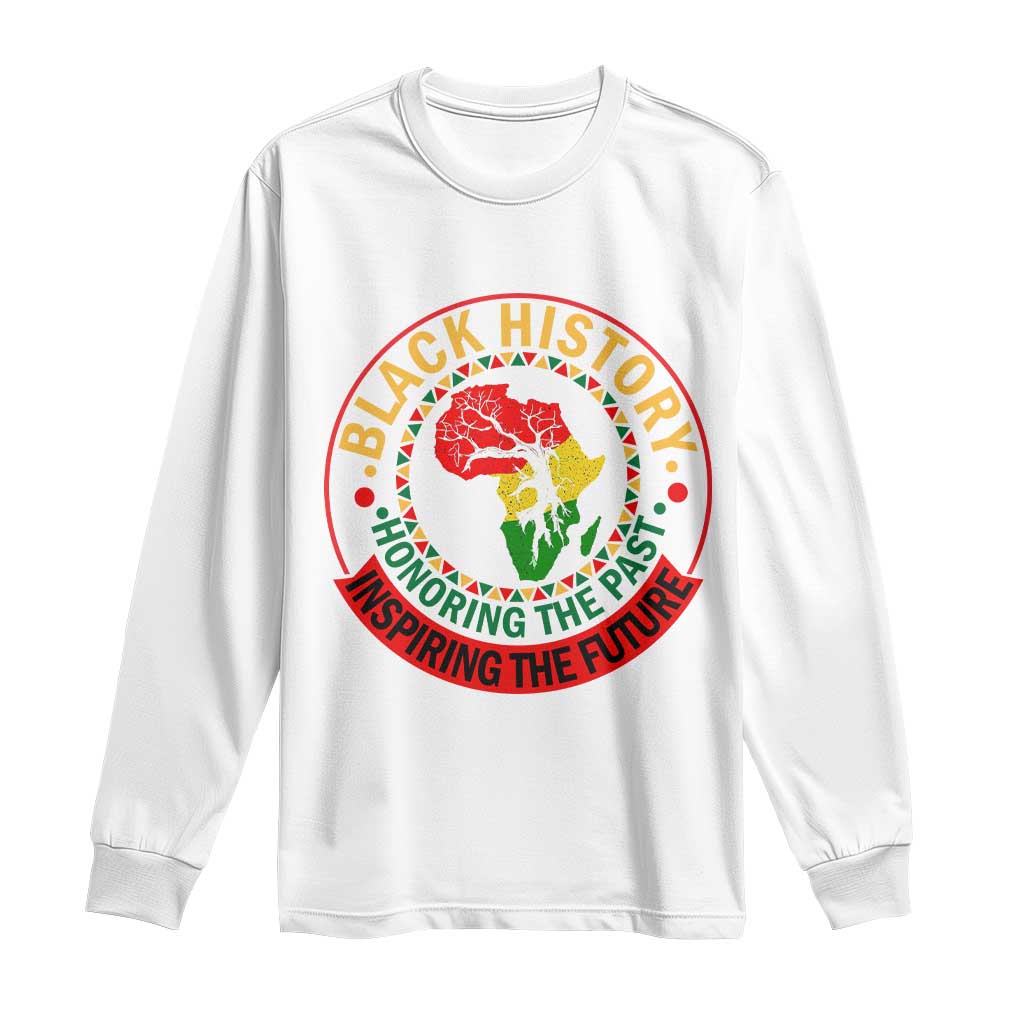 Inspiring The Future Honoring The Past Long Sleeve Shirt African American Heritage - African Pride