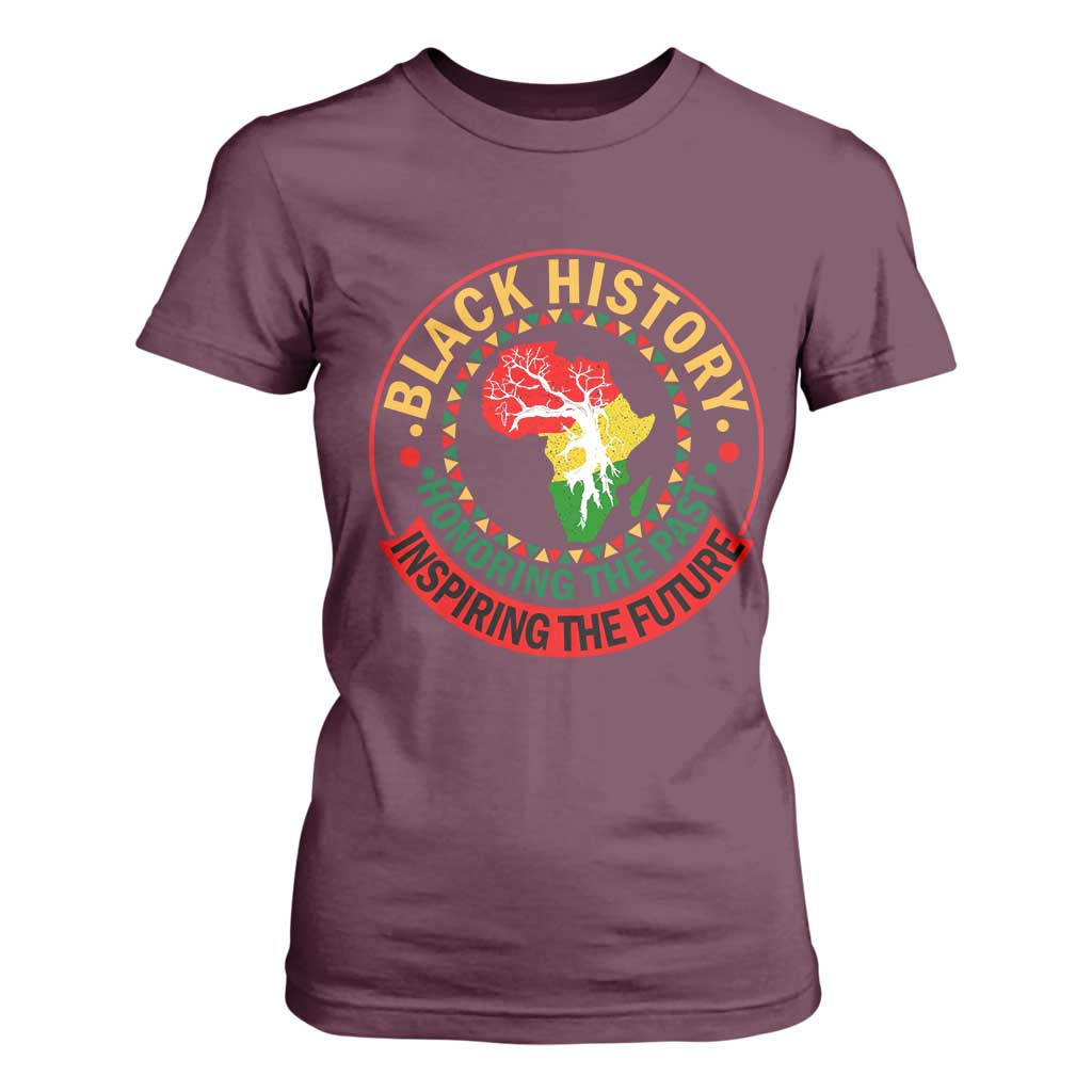 Inspiring The Future Honoring The Past T Shirt For Women African American Heritage - African Pride