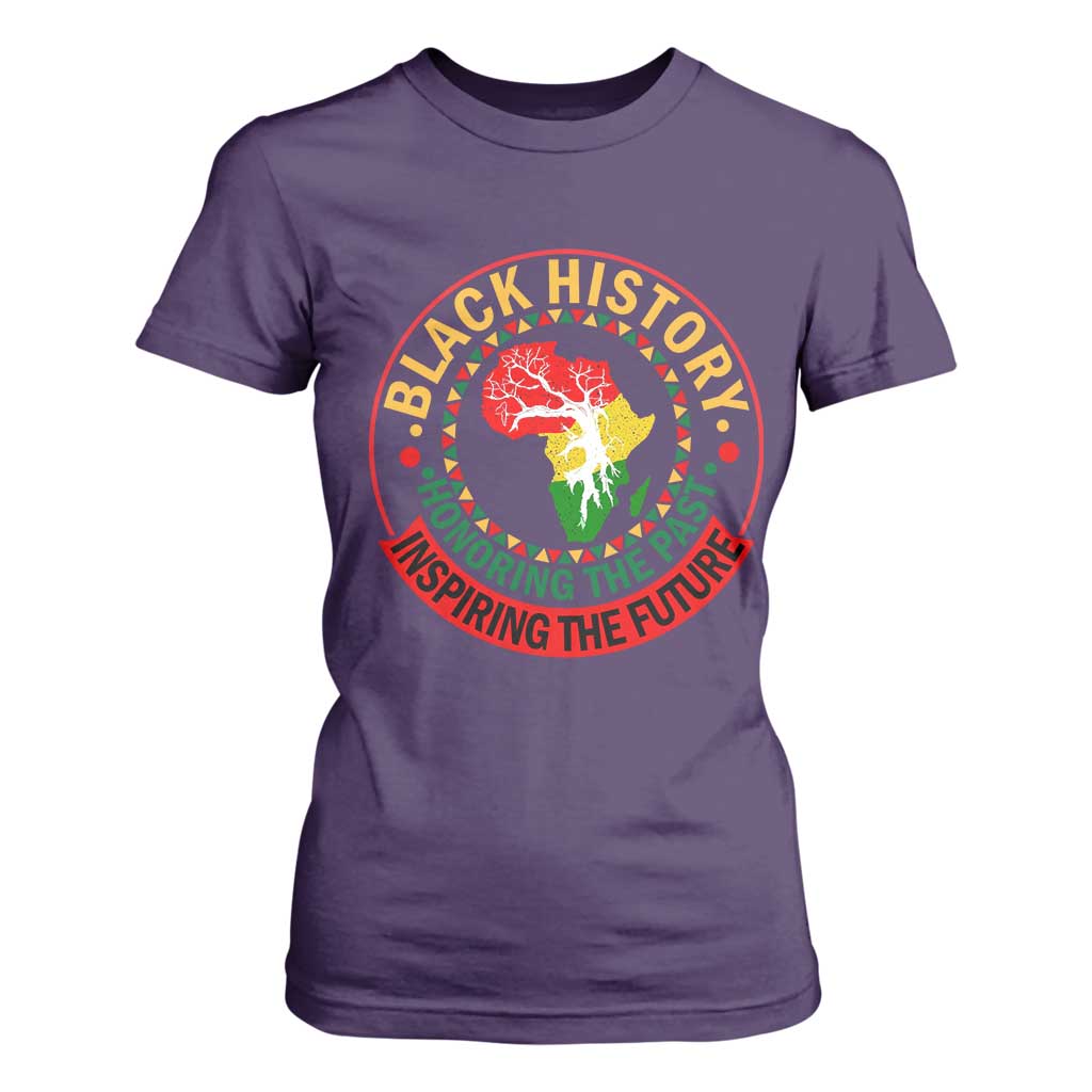 Inspiring The Future Honoring The Past T Shirt For Women African American Heritage - African Pride