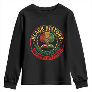 Black History Month Quote Youth Sweatshirt Honoring The Past Inspiring The Future Gift - African Pride