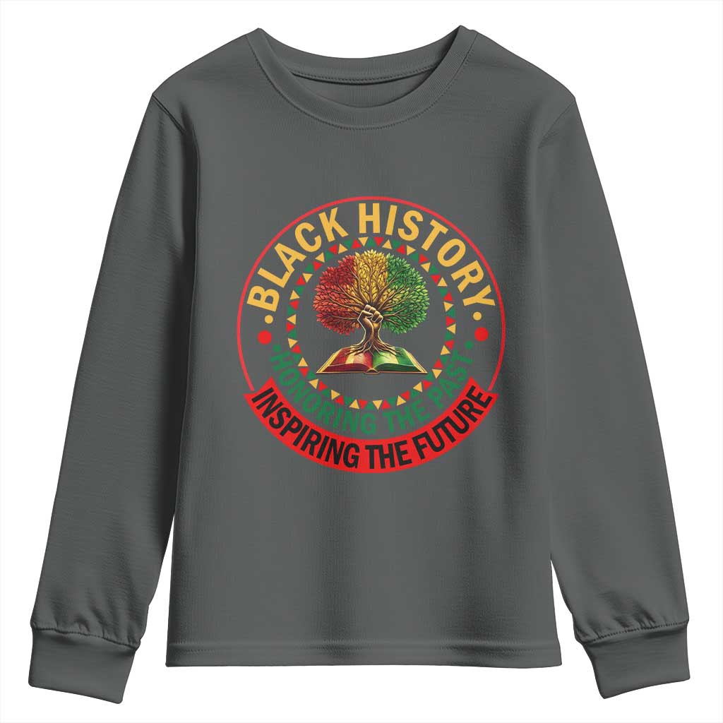 Black History Month Quote Youth Sweatshirt Honoring The Past Inspiring The Future Gift - African Pride