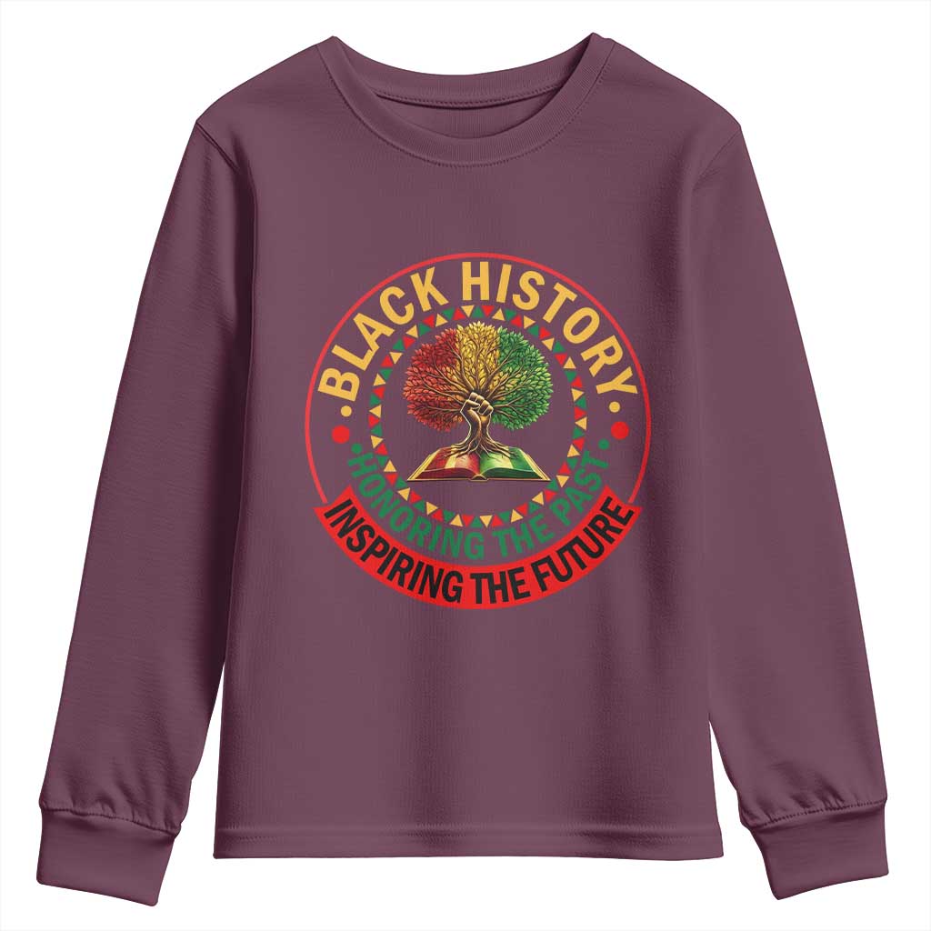 Black History Month Quote Youth Sweatshirt Honoring The Past Inspiring The Future Gift - African Pride