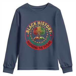 Black History Month Quote Youth Sweatshirt Honoring The Past Inspiring The Future Gift - African Pride