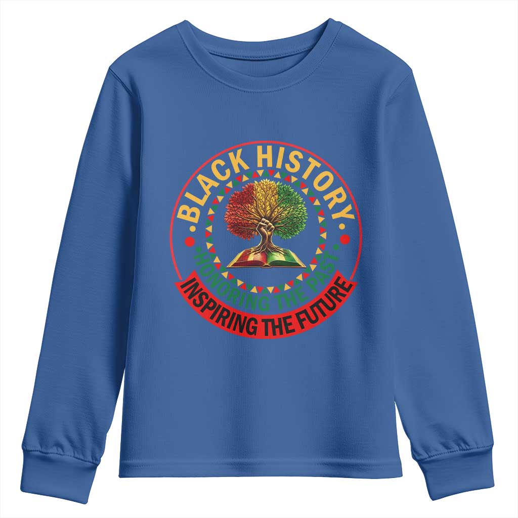 Black History Month Quote Youth Sweatshirt Honoring The Past Inspiring The Future Gift - African Pride