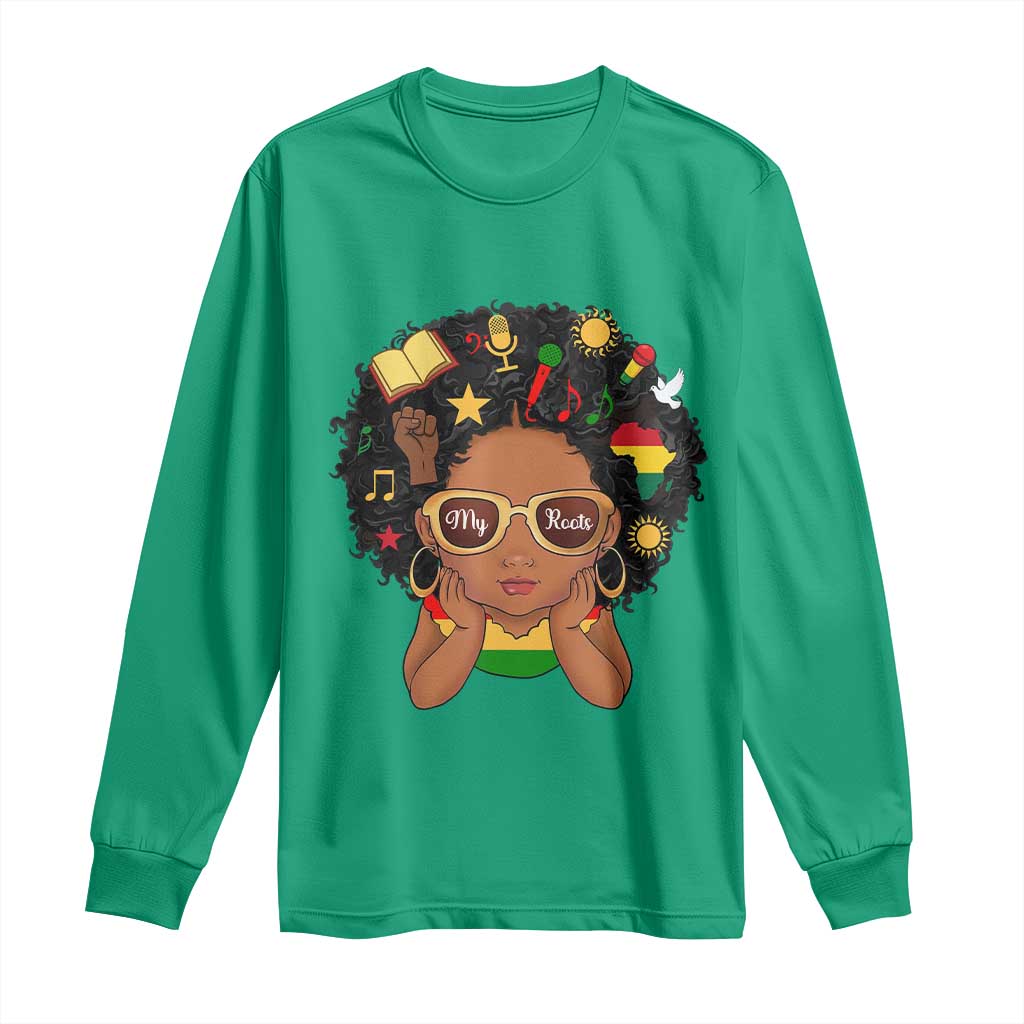 My Roots Black History Culture Pride Long Sleeve Shirt African American Heritage - African Pride