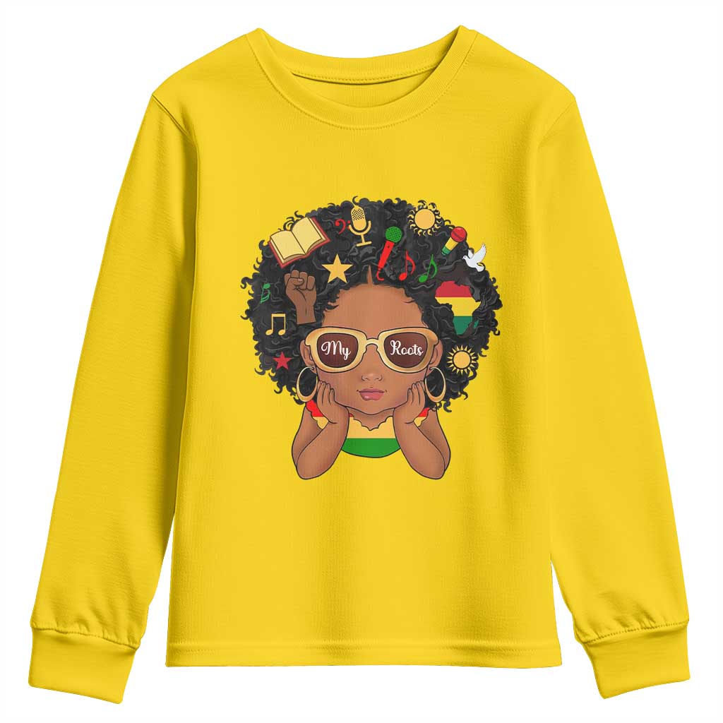 My Roots Black History Culture Pride Youth Sweatshirt African American Heritage - African Pride