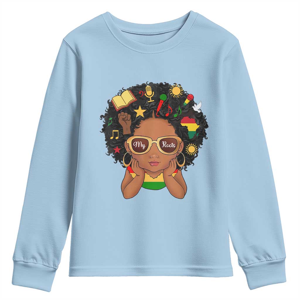 My Roots Black History Culture Pride Youth Sweatshirt African American Heritage - African Pride
