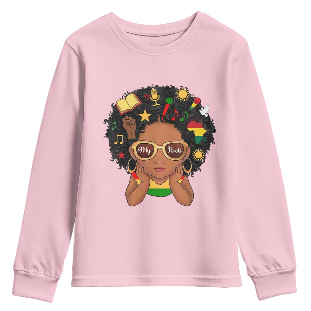 My Roots Black History Culture Pride Youth Sweatshirt African American Heritage - African Pride