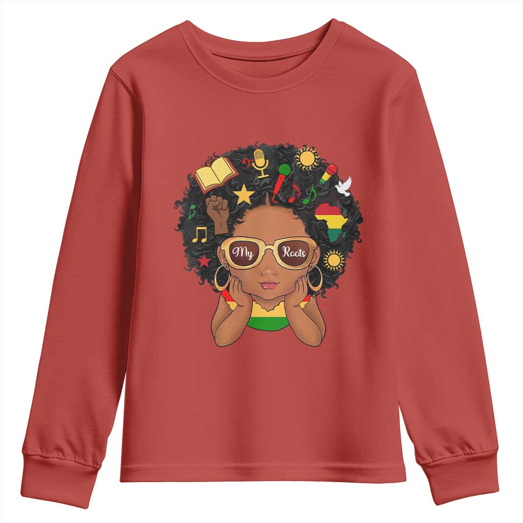 My Roots Black History Culture Pride Youth Sweatshirt African American Heritage - African Pride