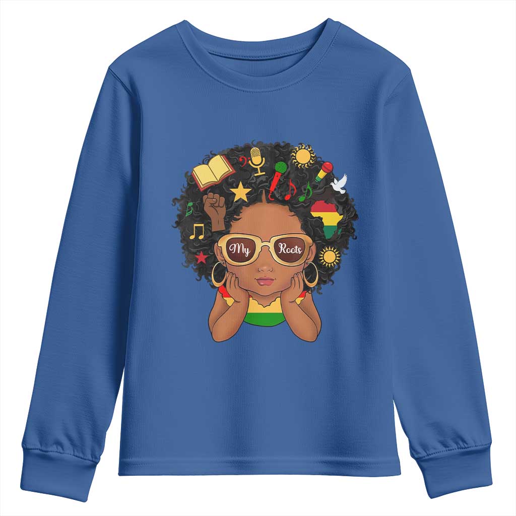My Roots Black History Culture Pride Youth Sweatshirt African American Heritage - African Pride