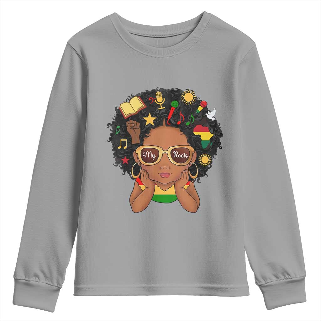 My Roots Black History Culture Pride Youth Sweatshirt African American Heritage - African Pride