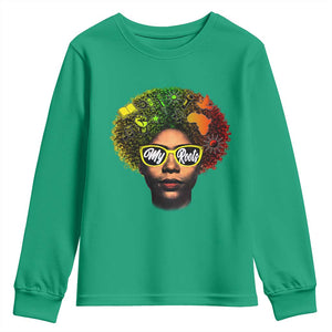 Black History Month Youth Sweatshirt My Roots African American Pride Gift - African Pride