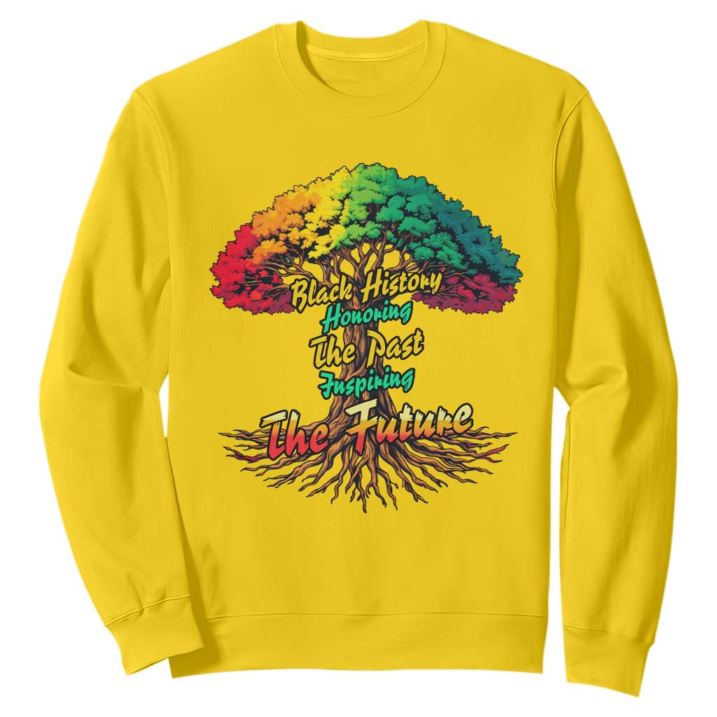 Black History Month Quote Sweatshirt Inspiring The Future Honoring The Past - African Pride