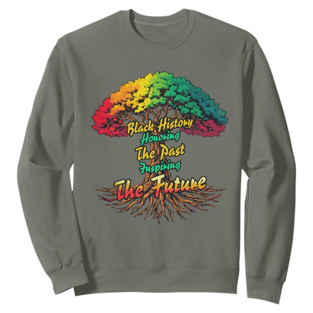 Black History Month Quote Sweatshirt Inspiring The Future Honoring The Past - African Pride