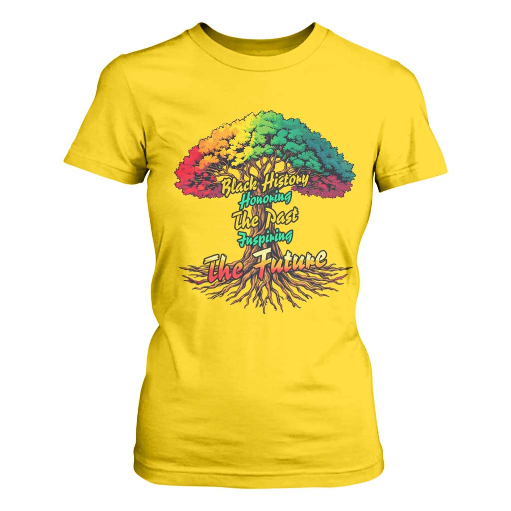 Black History Month Quote T Shirt For Women Inspiring The Future Honoring The Past - African Pride