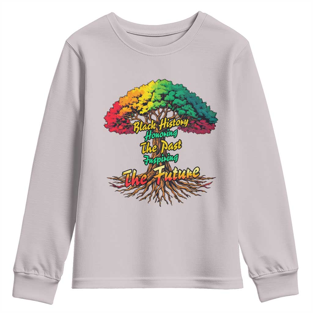 Black History Month Quote Youth Sweatshirt Inspiring The Future Honoring The Past - African Pride