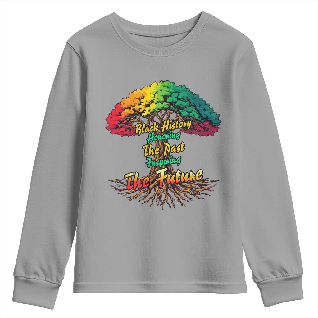 Black History Month Quote Youth Sweatshirt Inspiring The Future Honoring The Past - African Pride