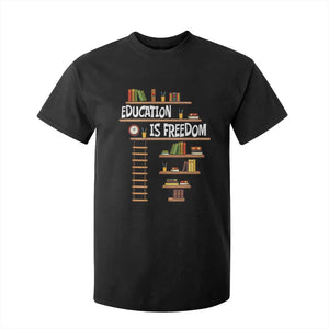 Education Is Freedom T Shirt For Kid African American History Africa Map Books - African Pride