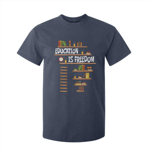 Education Is Freedom T Shirt For Kid African American History Africa Map Books - African Pride