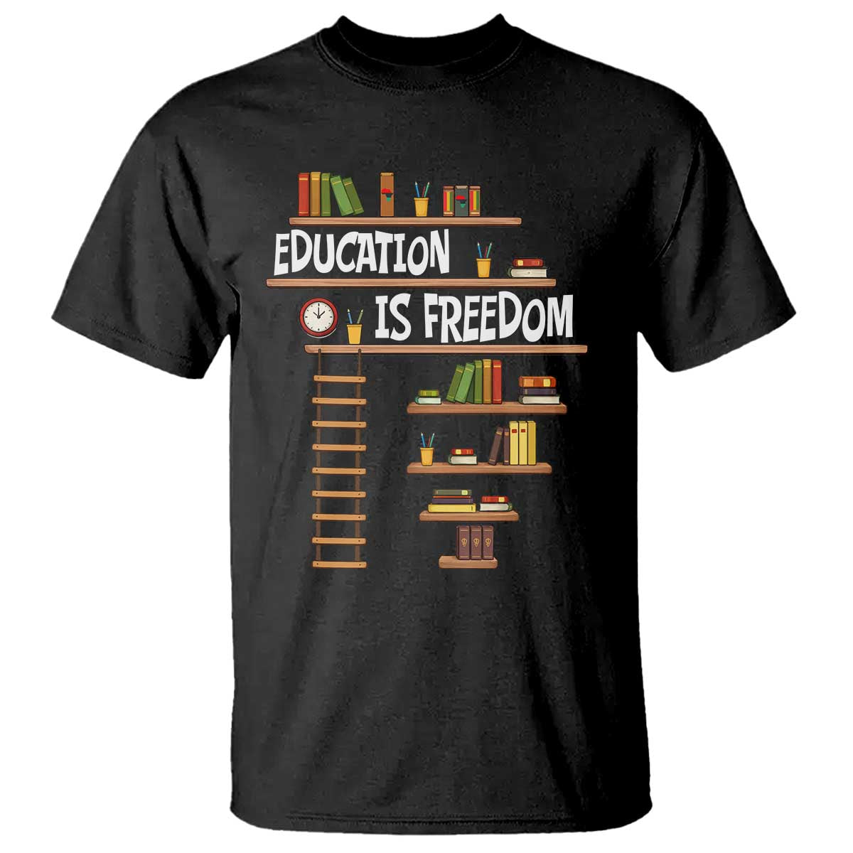 Education Is Freedom T Shirt African American History Africa Map Books - African Pride
