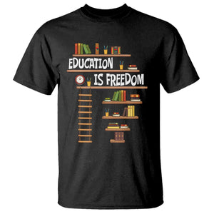 Education Is Freedom T Shirt African American History Africa Map Books - African Pride