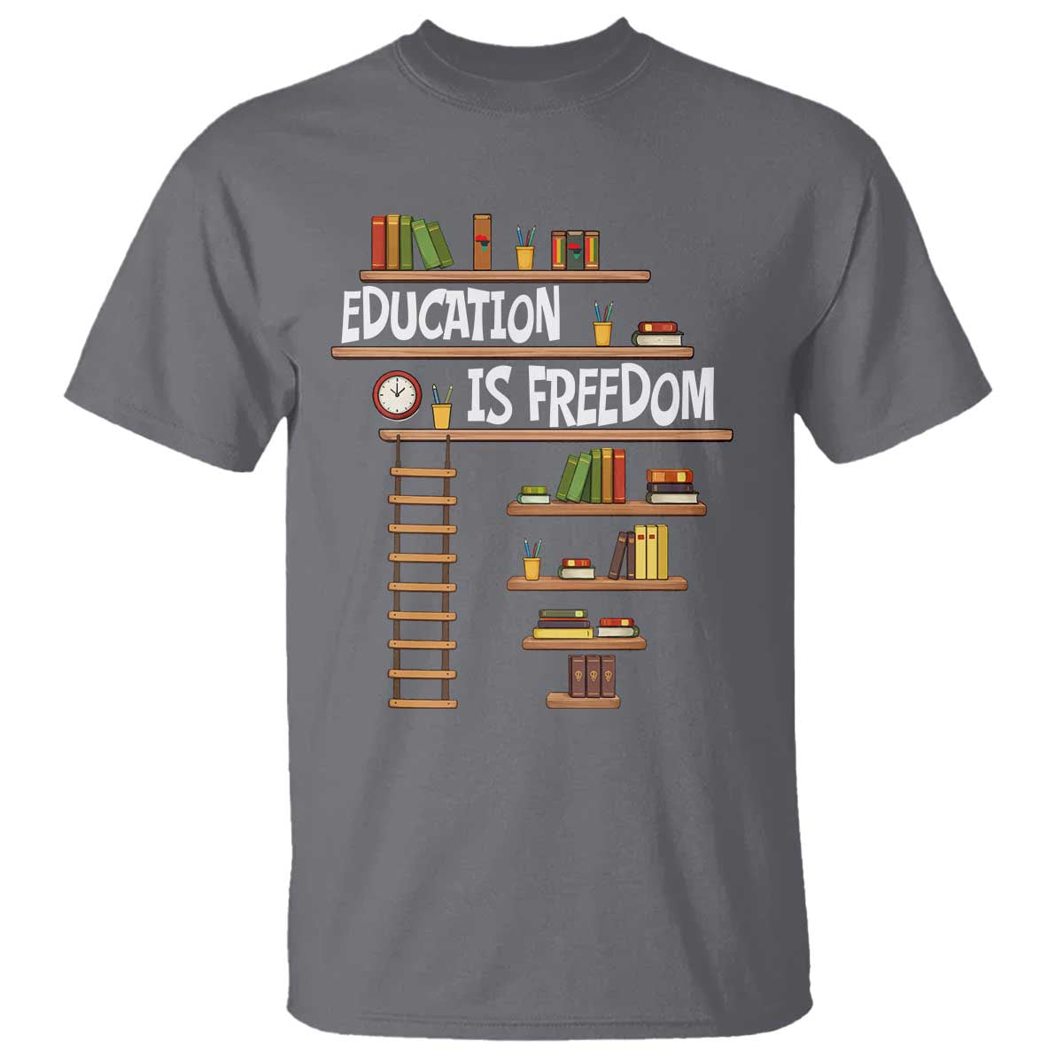 Education Is Freedom T Shirt African American History Africa Map Books - African Pride