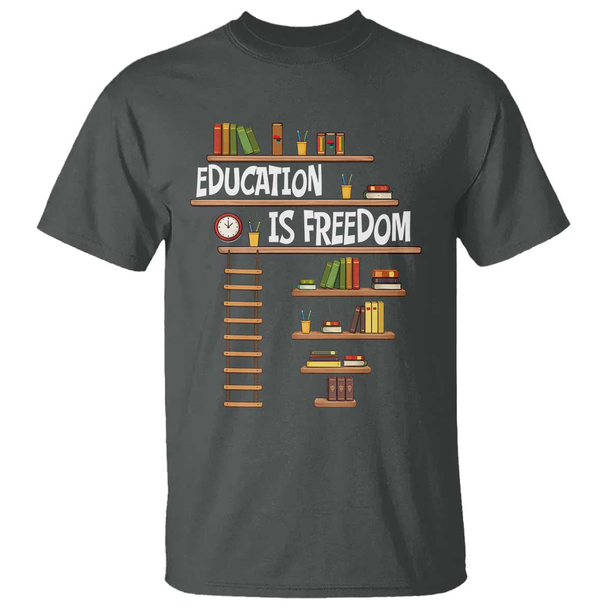 Education Is Freedom T Shirt African American History Africa Map Books - African Pride