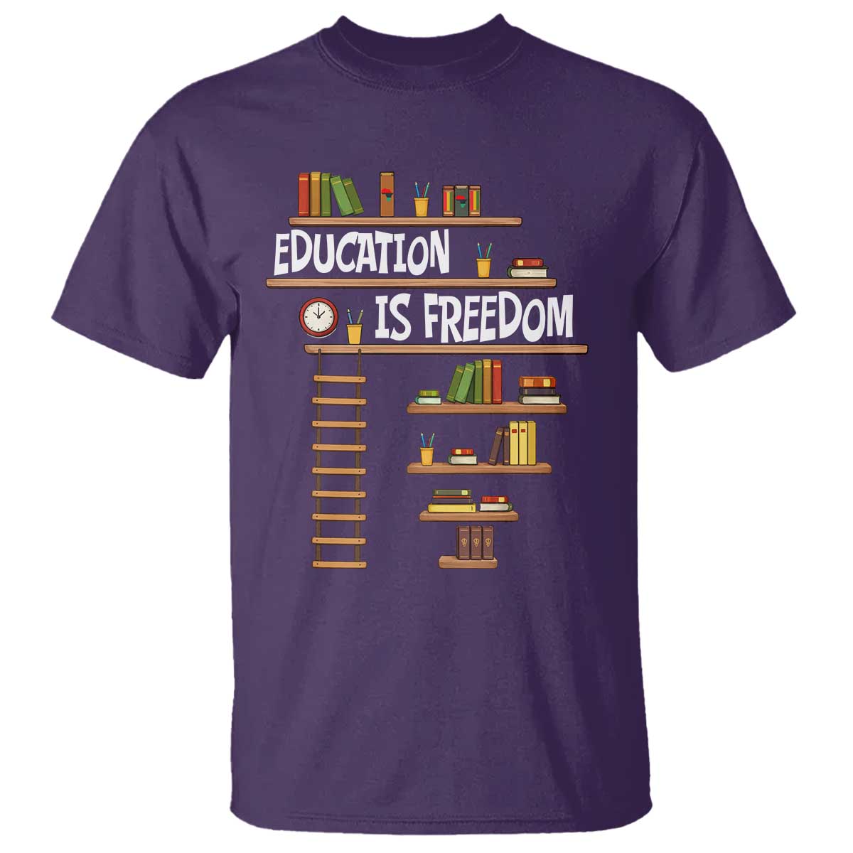 Education Is Freedom T Shirt African American History Africa Map Books - African Pride