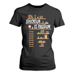Education Is Freedom T Shirt For Women African American History Africa Map Books - African Pride