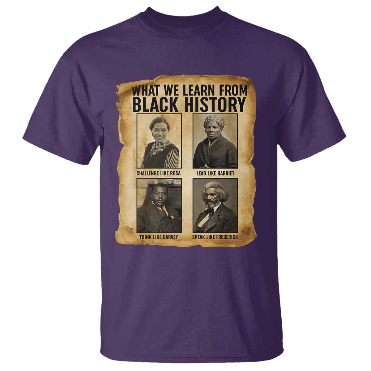 What We Learn From Black History T Shirt Vintage African American Leaders - African Pride
