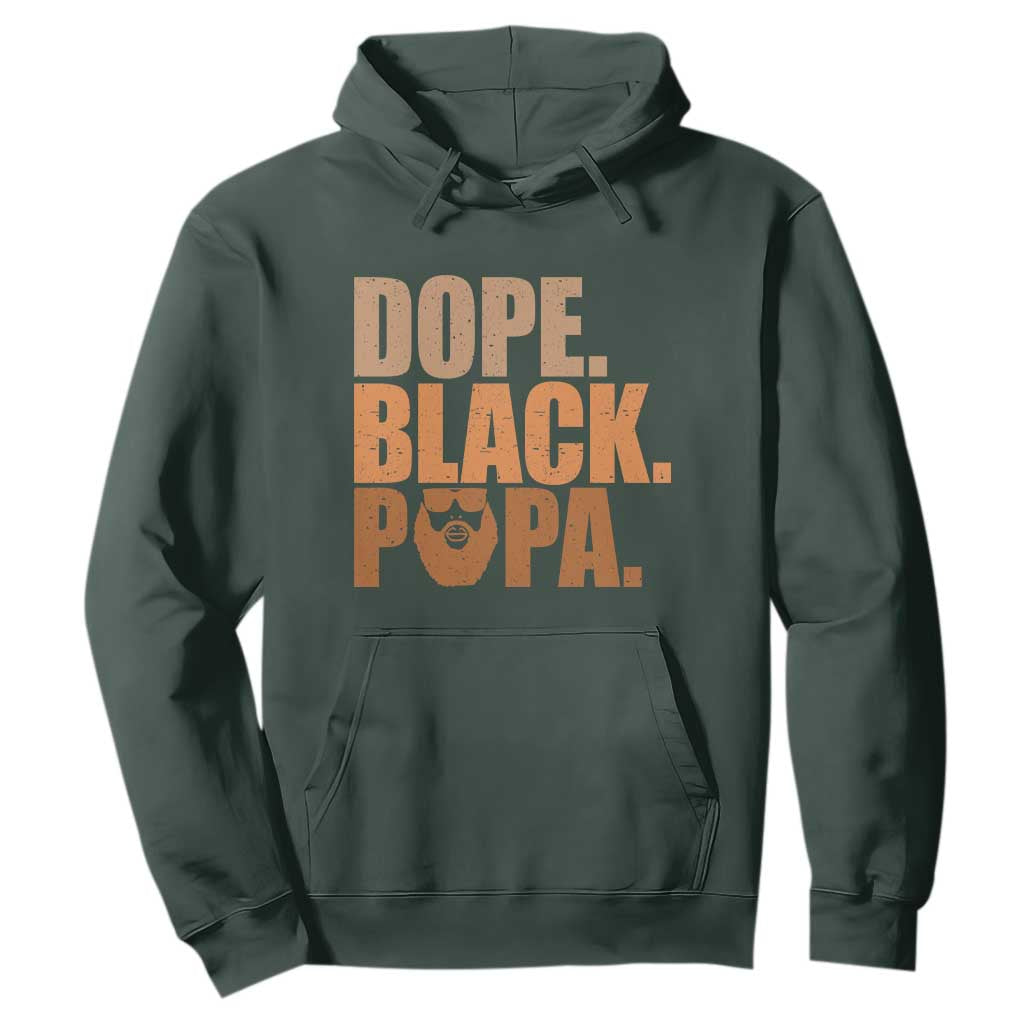 Dope Black Papa Hoodie Proud African American Fathers Day Gift