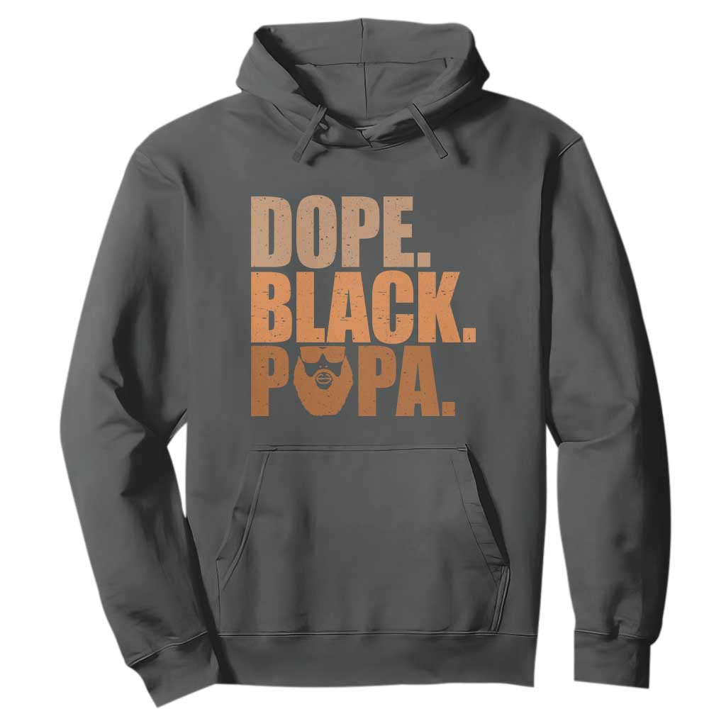 Dope Black Papa Hoodie Proud African American Fathers Day Gift