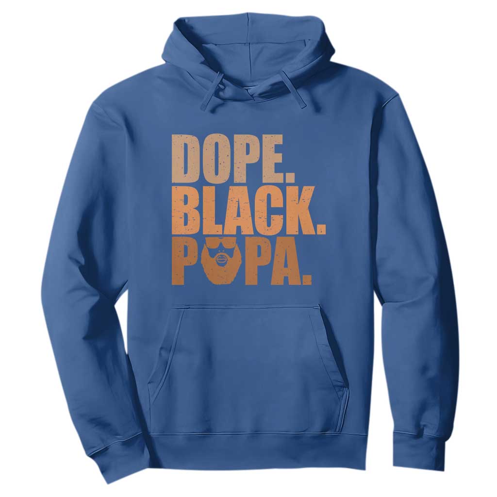 Dope Black Papa Hoodie Proud African American Fathers Day Gift