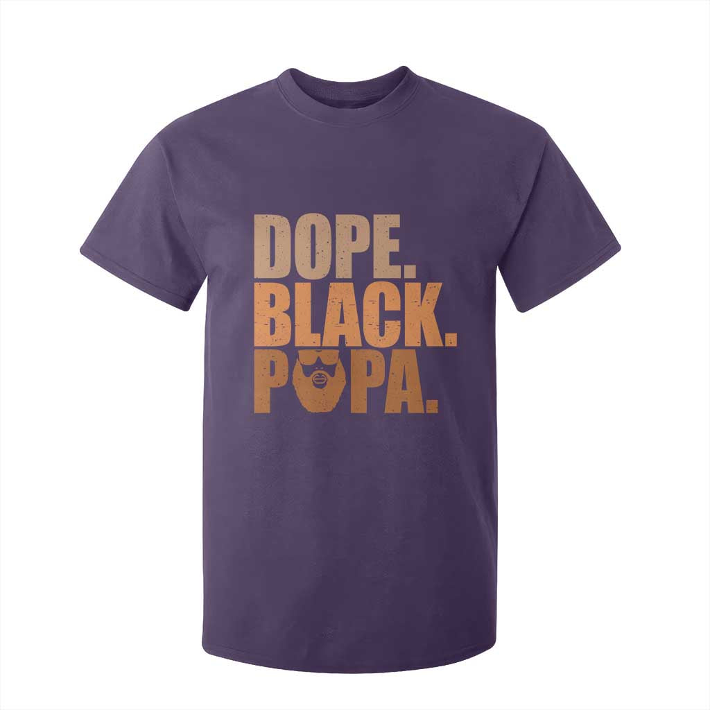 Dope Black Papa T Shirt For Kid Proud African American Fathers Day Gift