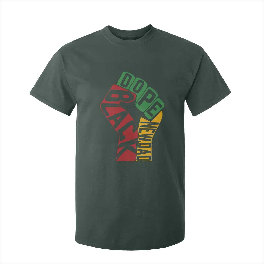 First Fathers Day Black Dad T Shirt For Kid New Dad Gift