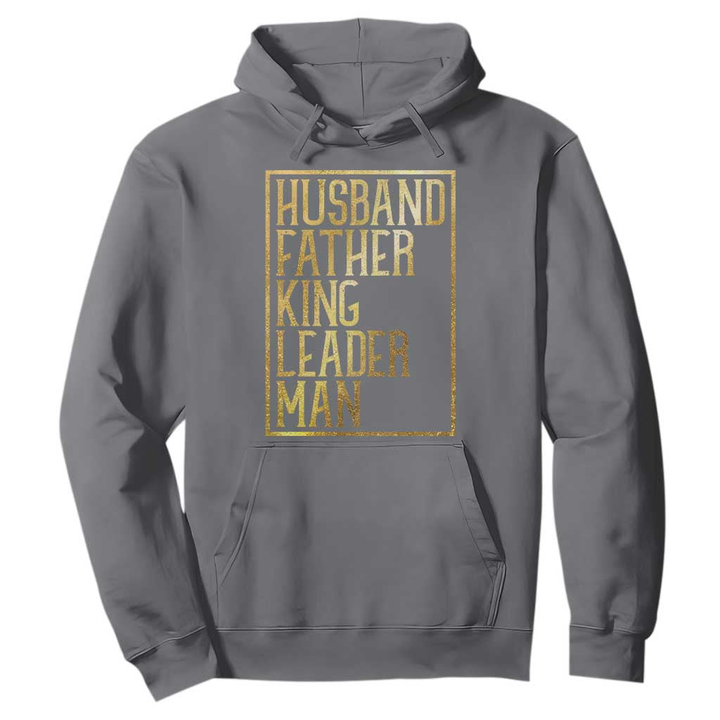 Husband Father King Leader Man Hoodie Proud Black Dad Gift