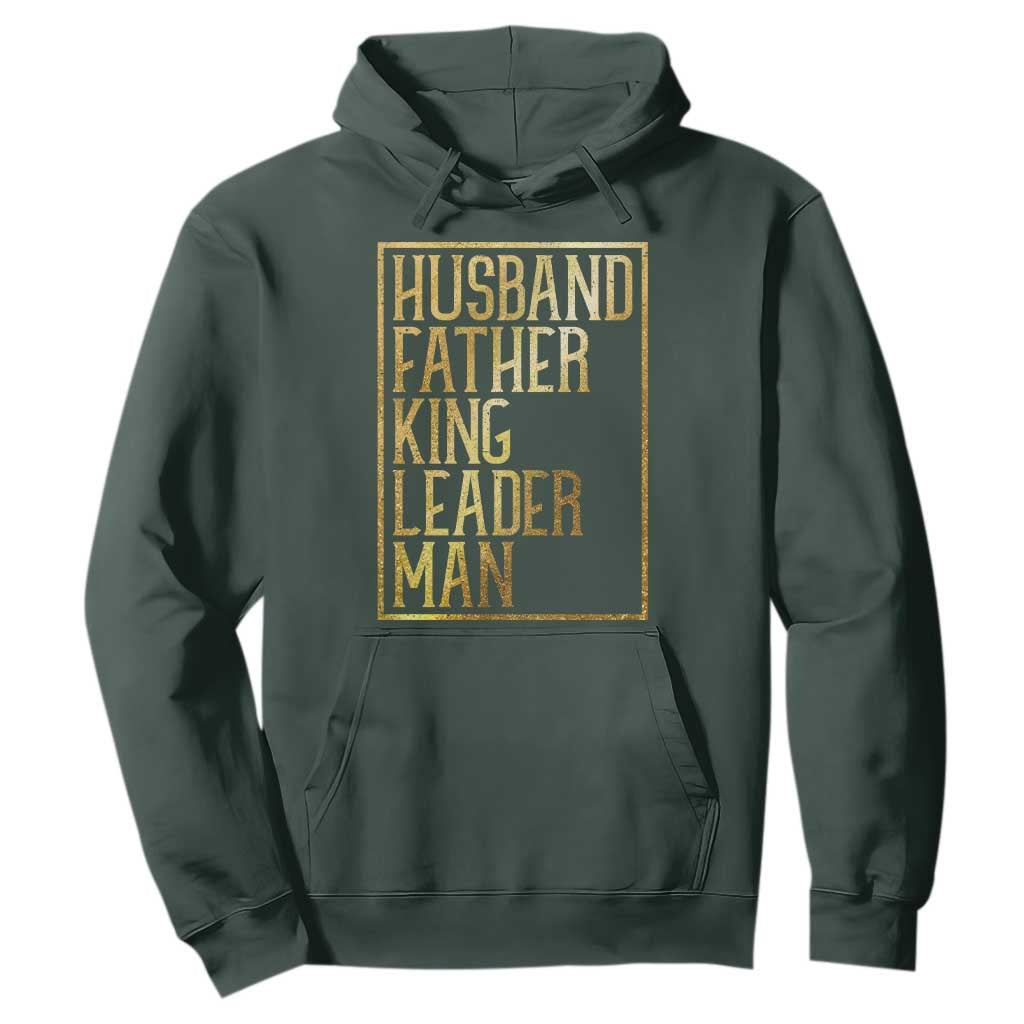 Husband Father King Leader Man Hoodie Proud Black Dad Gift