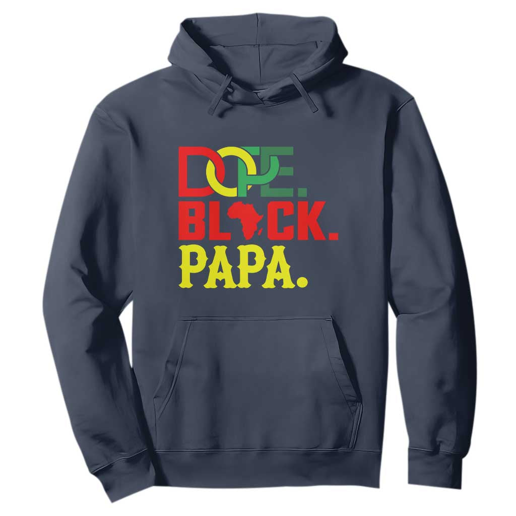Dope Black Papa Hoodie Melanin King Fathers Day Gift