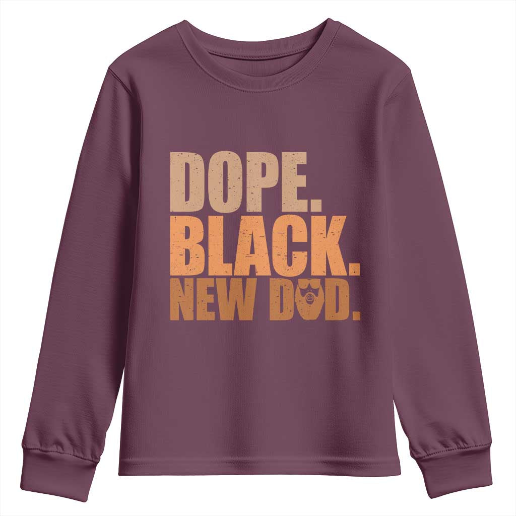 Proud Black New Dad Youth Sweatshirt African American Fathers Day Gift