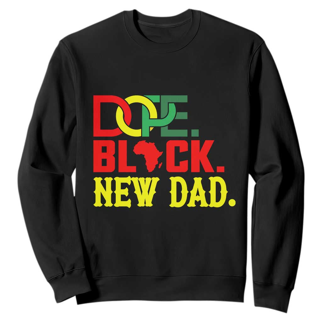 First Father's Day African American Dad Sweatshirt New Dad Gift