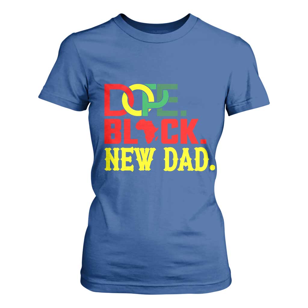 First Father's Day African American Dad T Shirt For Women New Dad Gift