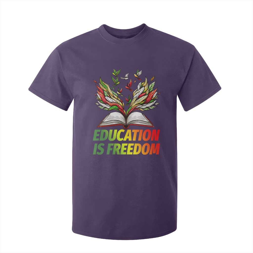 Education Is Freedom T Shirt For Kid Inspirational Black Teacher Gift - African Pride