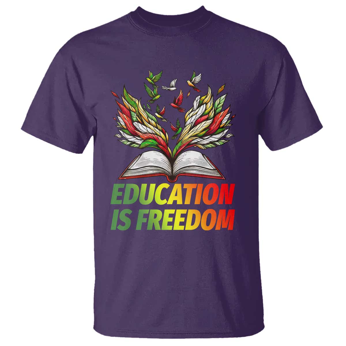 Education Is Freedom T Shirt Inspirational Black Teacher Gift - African Pride