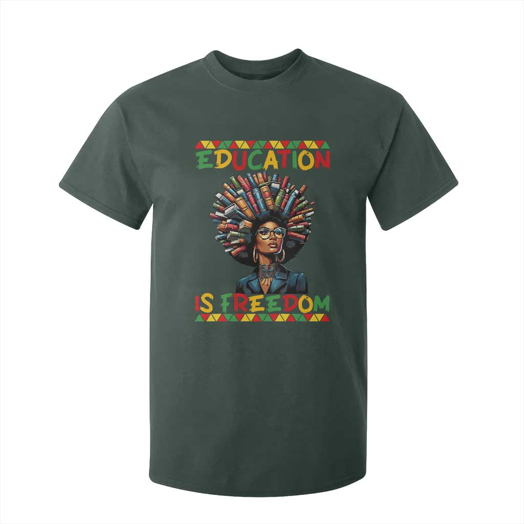 Education Is Freedom T Shirt For Kid Black History Month Gift For Teachers - African Pride