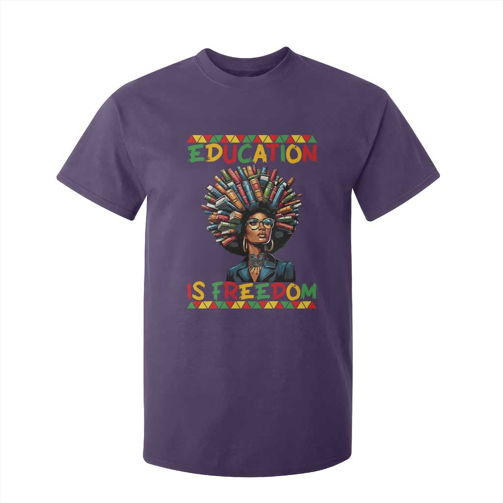 Education Is Freedom T Shirt For Kid Black History Month Gift For Teachers - African Pride